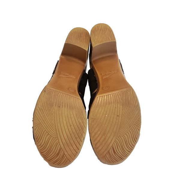 Dansko Black and Brown Women Sandals - Picture 12 of 15